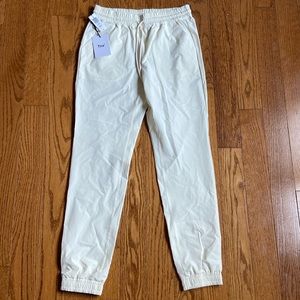 Aritzia Cream Athletic Joggers